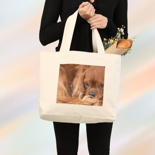 Sweet Ruby Cavalier King Charles Spaniel Grote Tote Bag