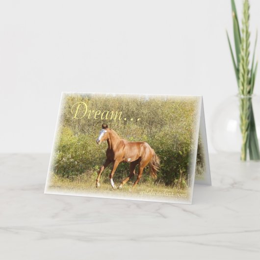 Sweet Running Filly Droominspiratie Kaart (Voorkant)