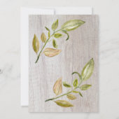 Sweet Rustic Elephant Blue Boy Baby shower nodigt  Kaart (Achterkant)