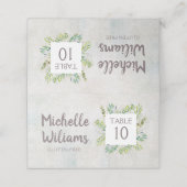 Sweet Rustic Eucalyptus Greenery Wedding Plaatskaartje (Buitenkant ongevouwen)