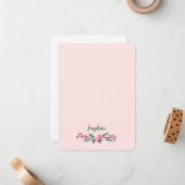 Sweet Rustic Floral Country Esthetisch Notitiekaartje (Voorkant / Achterkant in situ)