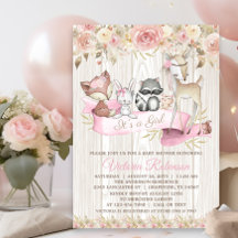 Sweet Rustic Forest Woodland Animal Baby shower