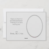 Sweet Rustic Wheelbarrow Bunny Photo Easter Feestdagenkaart (Achterkant)