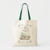 Sweet Rustic Woodland Animal Happy Pasen Tote Bag (Voorkant)