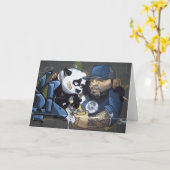 Sweet Sad Panda vond een boeddy Kaart (Gele Bloem)