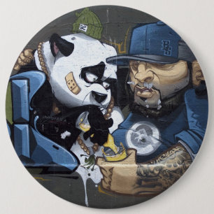 Sweet Sad Panda vond een boeddy Ronde Button 6,0 Cm