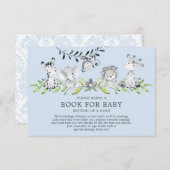 Sweet Safari Animals Baby shower Book for Baby Informatiekaartje (Voorkant / Achterkant)