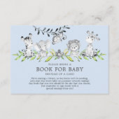 Sweet Safari Animals Baby shower Book for Baby Informatiekaartje (Voorkant)