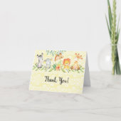 Sweet Safari Animals Baby shower Dank u wel Bedankkaart (Voorkant)