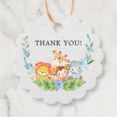 Sweet Safari Animals Baby shower Favor Gift Label (Voorkant)