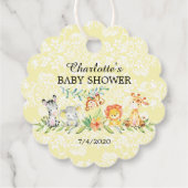 Sweet Safari Animals Baby shower Favor Gift Label (Achterkant)
