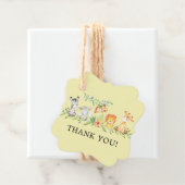 Sweet Safari Animals Baby shower Favor Gift Label (In situ)