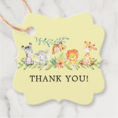Sweet Safari Animals Baby shower Favor Gift Label (Voorkant)