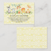 Sweet Safari Animals Baby shower Gift Display Informatiekaartje (Voorkant / Achterkant)