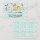 Sweet Safari Animals Baby shower Gift Display Informatiekaartje (Voorkant / Achterkant)