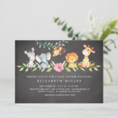 Sweet Safari Animals Baby shower Kaart (Staand voorkant)