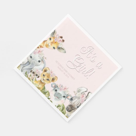 Sweet Safari Animals Baby shower Servet (Hoek)