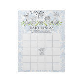 Sweet Safari Animals boys Baby shower Bingo Game Notitieblok (Linkerzijde)