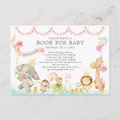 Sweet Safari Animals Parade Douche Boek voor Baby Informatiekaartje (Voorkant)