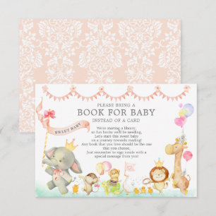 Sweet Safari Animals Parade Douche Boek voor Baby Informatiekaartje