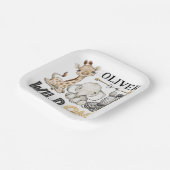 Sweet Safari Animals Wilde Op een dag Papieren Bordje (Gebogen)