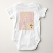 Sweet Safari Baby Giraffe in roze en geel Romper (Achterkant)
