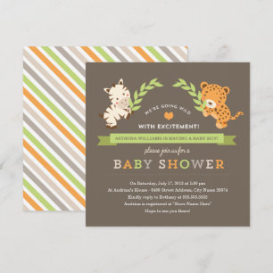 Sweet Safari Baby shower Invite Kaart