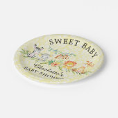 Sweet Safari Dieren Baby shower 7" Bord (Gekanteld)