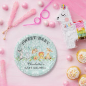 Sweet Safari Dieren Baby shower 7" Bord (Feest)
