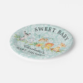 Sweet Safari Dieren Baby shower 7" Bord (Gekanteld)