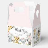 Sweet Safari Dieren Baby shower Favor Box Bedankdoosjes (Geopend)
