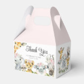 Sweet Safari Dieren Baby shower Favor Box Bedankdoosjes (Voorkant Zijde)