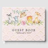 Sweet Safari Dieren Baby shower Gastenboek (Voorkant)