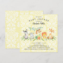 Sweet Safari Dieren Genderneutraal Baby shower Kaart