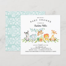 Sweet Safari Dieren Geslacht Neutraal Baby shower 