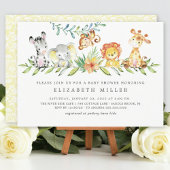 Sweet Safari Dieren Neutraal Baby shower Kaart