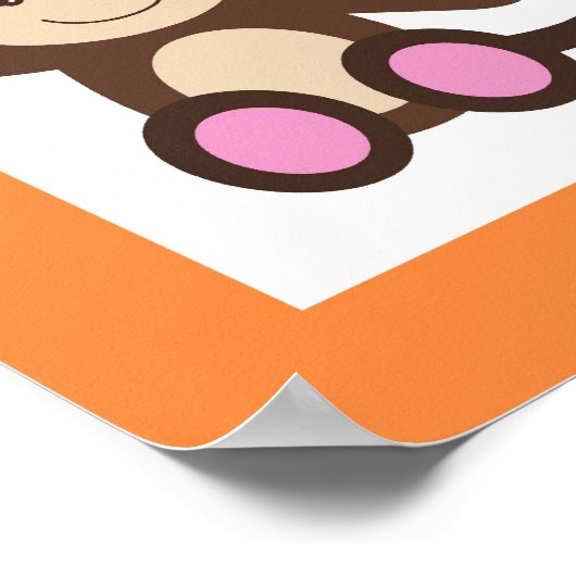 Sweet Safari Monkey Nursery Wall Art Print (Hoek)