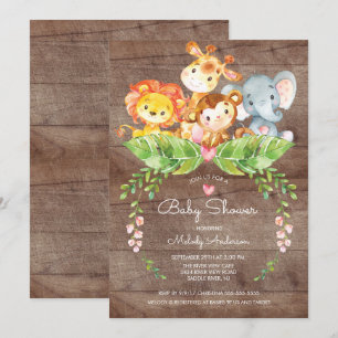 Sweet Safari Oerwoud Baby shower Kaart