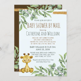 Sweet Safari Oerwoud Giraffe Baby shower per post Kaart