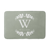 Sweet Sage Groen Monogram Badmat (Voorkant)