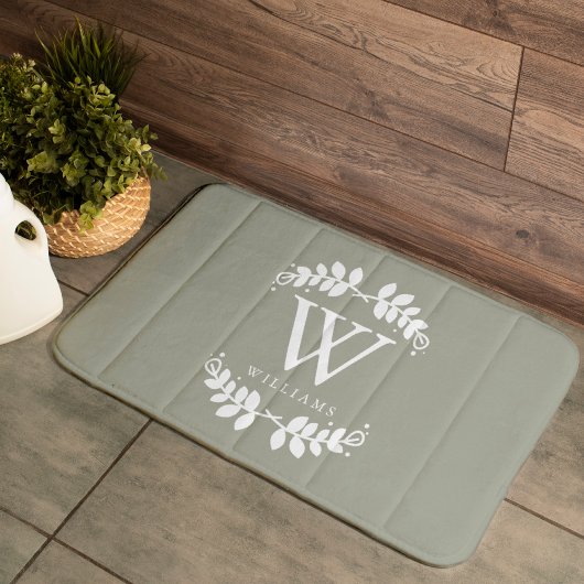 Sweet Sage Groen Monogram Badmat