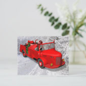 Sweet Santa Brandweerman Feestdagenkaart (Staand voorkant)