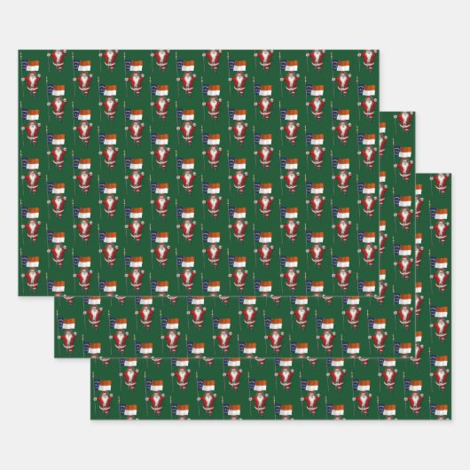 Sweet Santa Claus Bezoek North Carolina Inpakpapier Vel (Set)