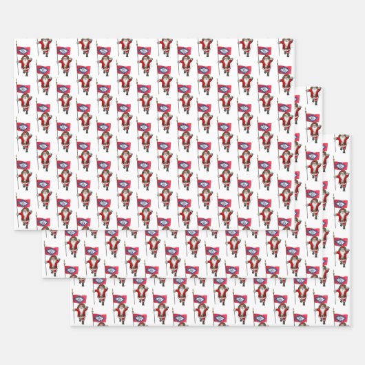 Sweet Santa Claus Bezoekt Arkansas Inpakpapier Vel (Set)