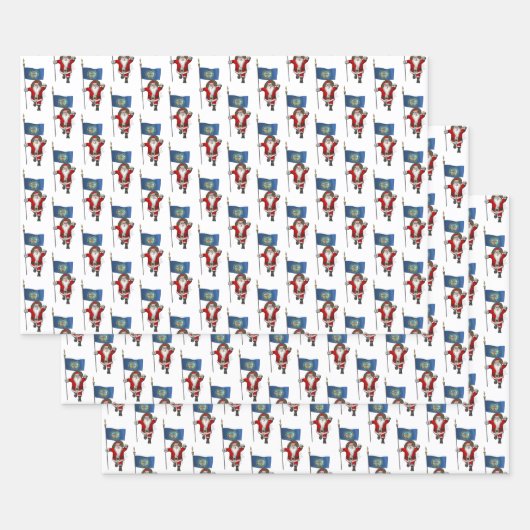 Sweet Santa Claus bezoekt Nebraska Inpakpapier Vel (Set)