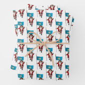 Sweet Santa Claus bezoekt South Dakota Inpakpapier Vel (In situ)