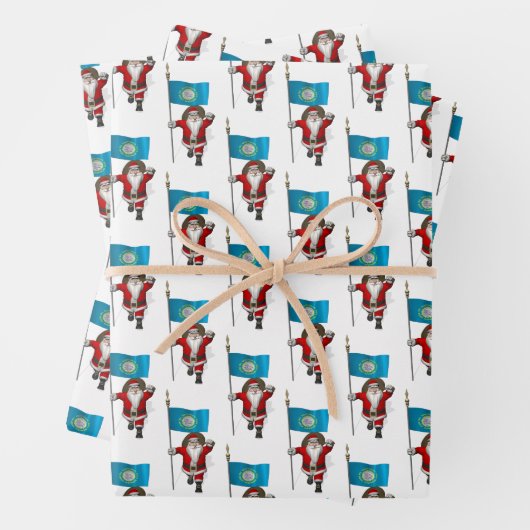 Sweet Santa Claus bezoekt South Dakota Inpakpapier Vel (In situ)