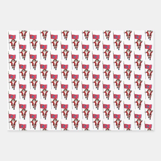 Sweet Santa Claus bezoekt Tennessee Inpakpapier Vel (Voorkant 3)