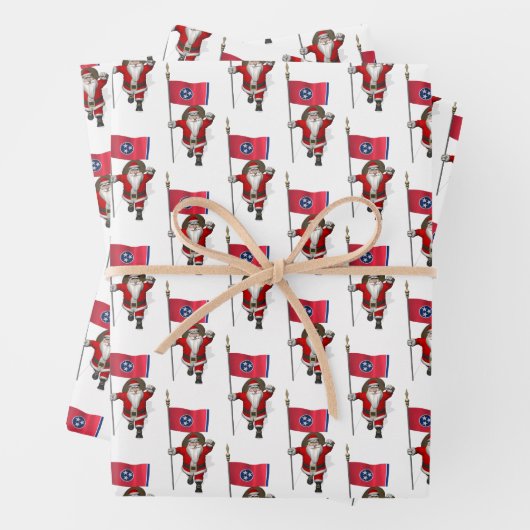 Sweet Santa Claus bezoekt Tennessee Inpakpapier Vel