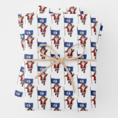 Sweet Santa Claus bezoekt Virginia Inpakpapier Vel (In situ)